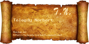 Telegdy Norbert névjegykártya