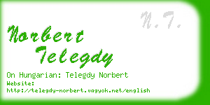 norbert telegdy business card